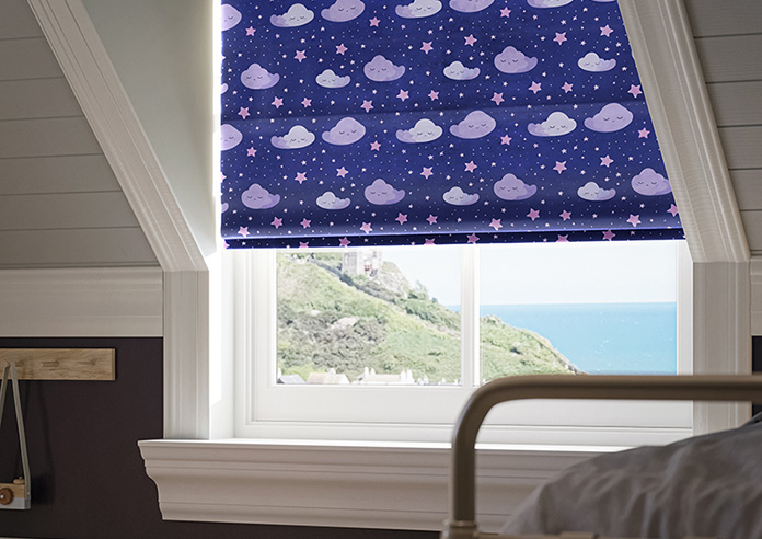 Starry Night, Purple Dream - Roman Blind - Image 5
